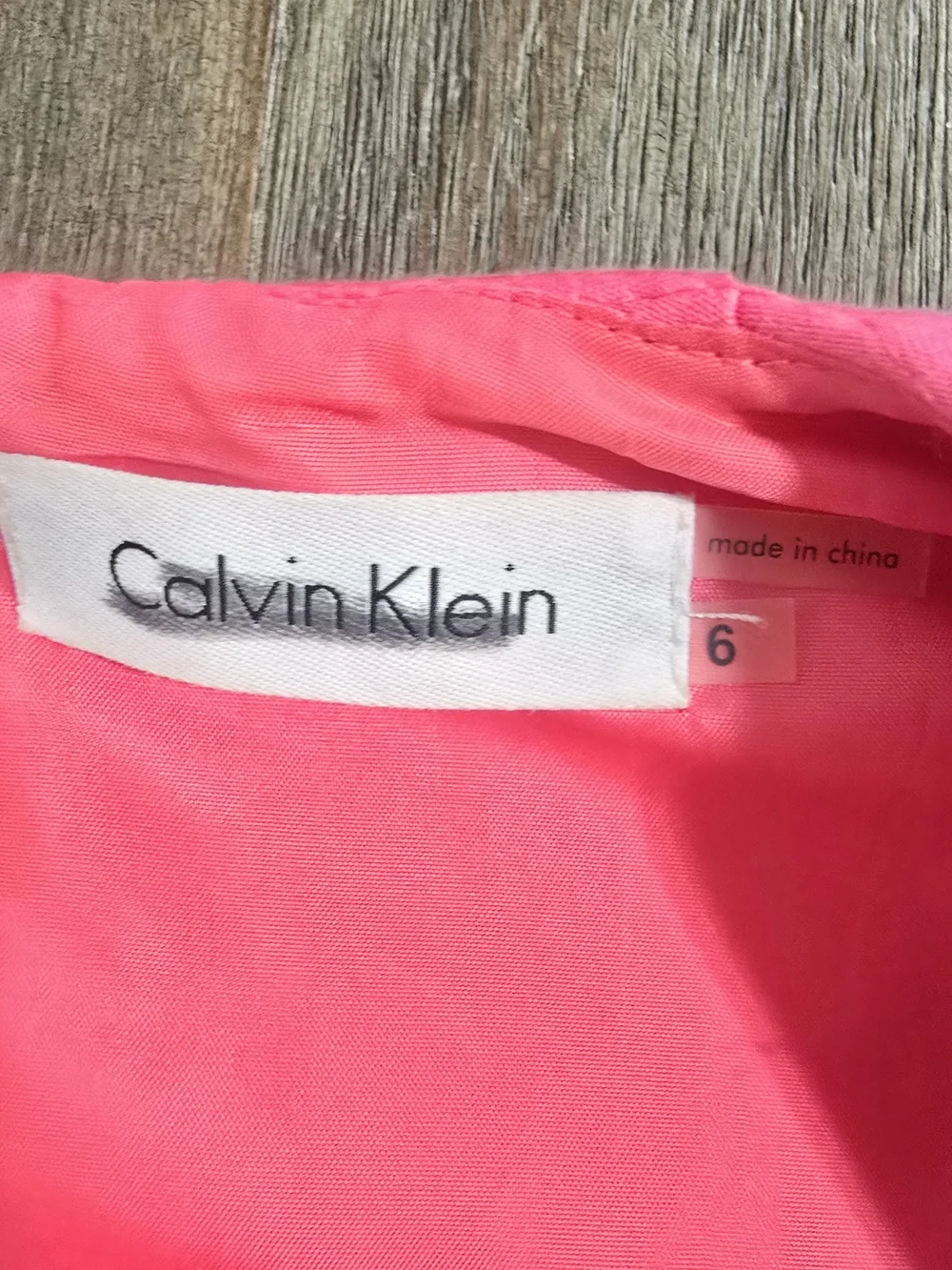 Calvin Klein Hot Pink Fit & Flare Dress 6 Pleated V-Neck Event Cocktail Party